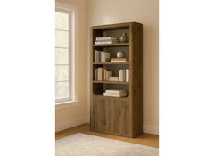 Massimo Oak Tall Cabinet – Cashew Brown Finish | Modern Solid Oak Occasional Cabinet