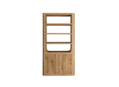 Massimo Oak Tall Cabinet – Cashew Brown Finish | Modern Solid Oak Occasional Cabinet