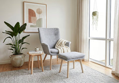 Lennox Occasional Chair with Footstool – supplier image 1