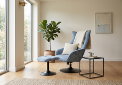 Osbourne Swivel Reclining Chair with Footstool – supplier image 1