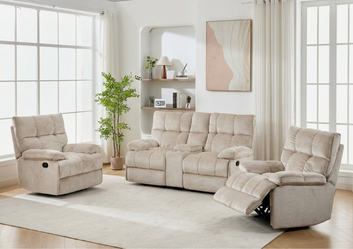 Rowan 2+1 Manual Recliner Suite – supplier image 1