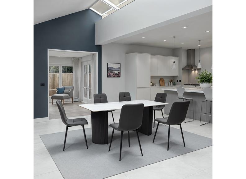 Messina Grey Or White 1.8 m Stone Dining Tables -