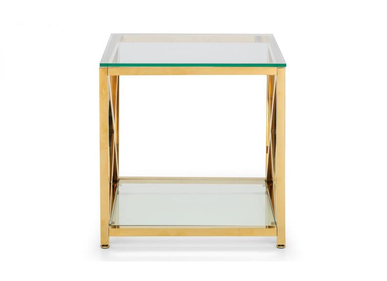 Miami Gold Lamp Table - front