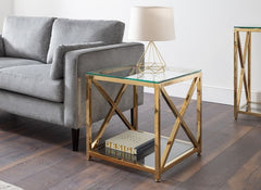 Miami Gold Lamp Table - room