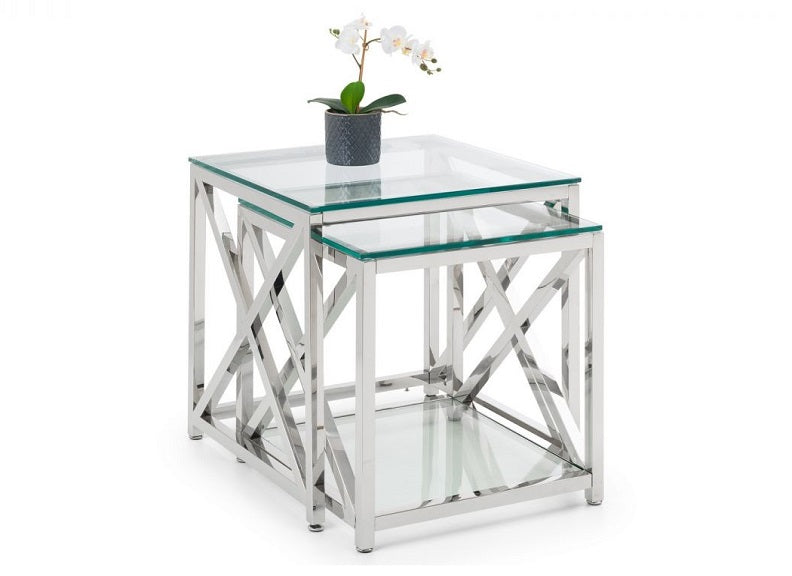 Miami Steel & Glass Table Nest - 1