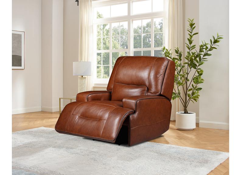 Miami Reclining Half-Leather Armchair