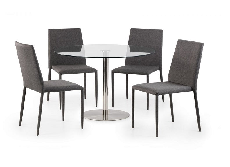 Milan Table With Jazz Grey Chairs