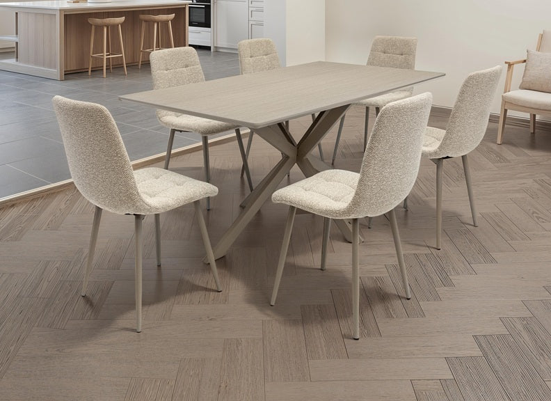 Modena Fabric Dining Chair – Natural Fabric Dining Chair