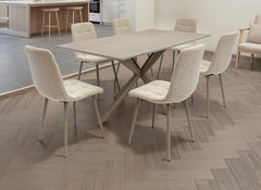 Modena Fabric Dining Chair – Natural Fabric Dining Chair