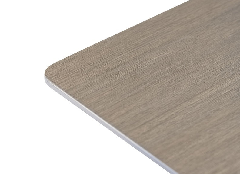 Modena Fixed Dining Sets - Light Grey Wood Effect Tops With Fabric Chairs
