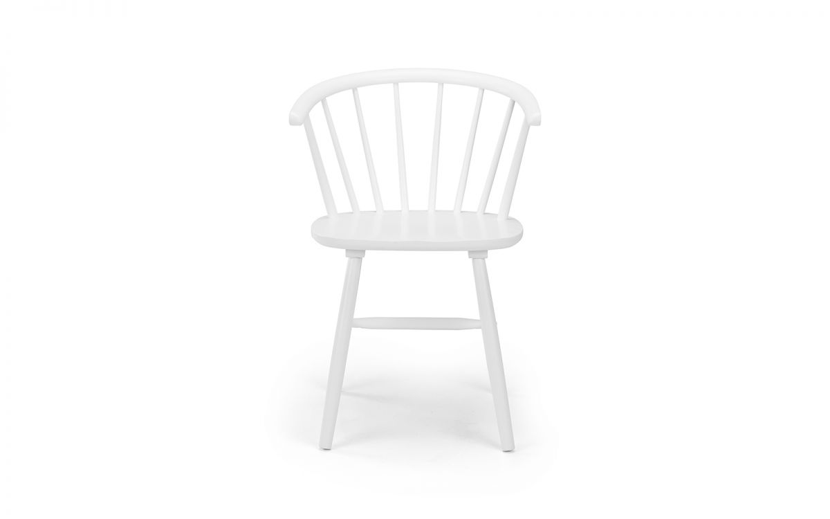 Modea White Curved Back Chair - 2