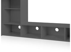 Nebula Grey Oak Bed - shelf