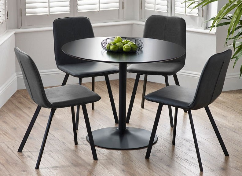 Goya Black Chairs W/Nero Table