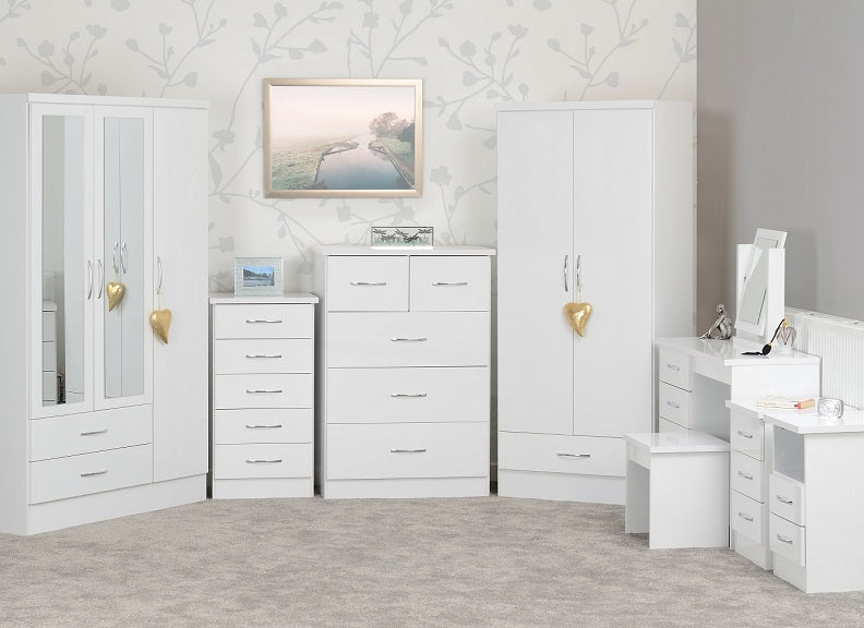 Nevada White Bedroom Collection