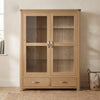 New Treviso Oak 2 Door Low Display Cabinet