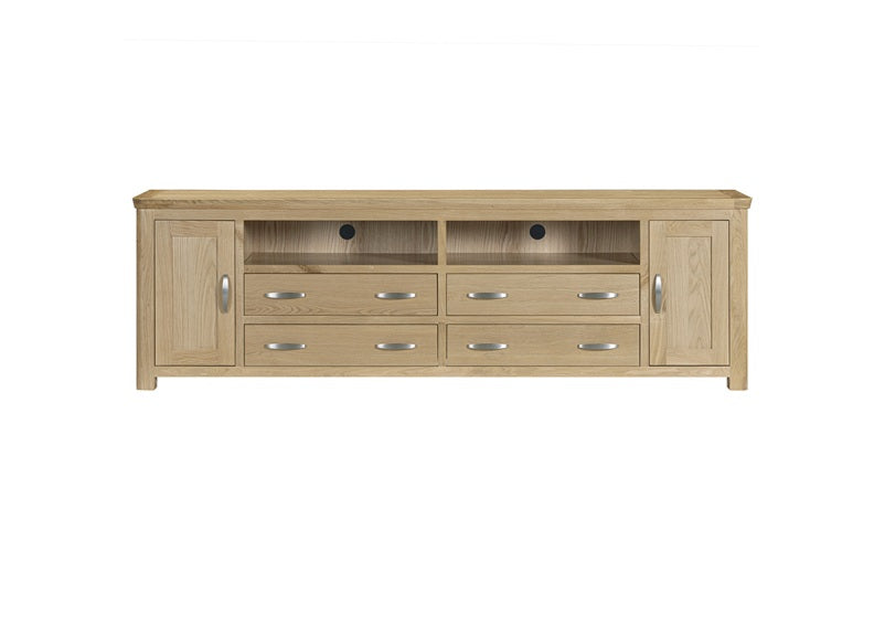 New Treviso Oak Extra Long Media Centre With Optional Top