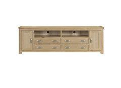 New Treviso Oak Extra Long Media Centre With Optional Top