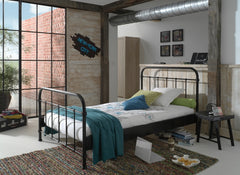 New York Black Small Double Bed - room