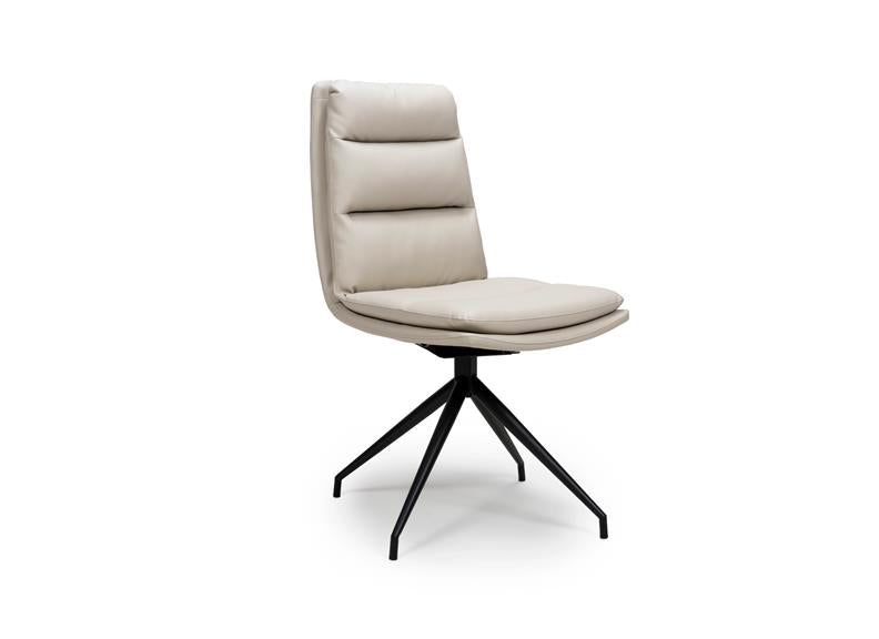 Nobo Taupe Chair W/Black Metal Base - 1