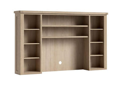 Normandy 2.18 m Hutch Top | Optional Media Stand Top With A Whitewashed Finish