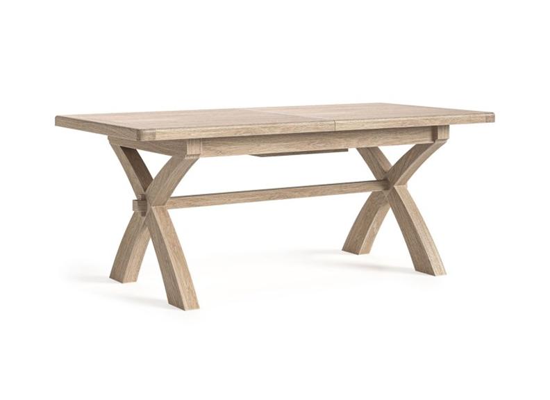 Normandy Cross Extending Dining Table | Oak Table With A Whitewashed Finish