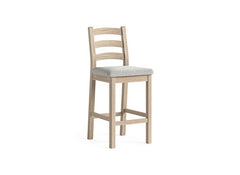 Normandy Whitewash Bar Stool | Solid Oak With Whitewashed Finish And Three Cushion Options