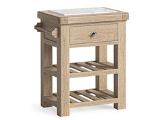 Normandy Small Kitchen Island | Whitewashed Oak Kitchen Desk