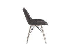 Nova Grey Fabric Chair - side