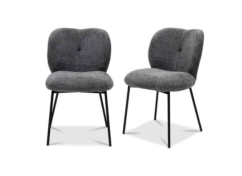 Opal Fabric Dining Chair – Charcoal Fabric Dining Chair