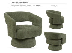 Orla Green Accent Chair - 3