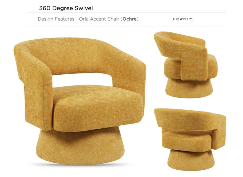 Orla Ochre Chair - 3