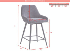 Oscar  Fabric Stool - dims