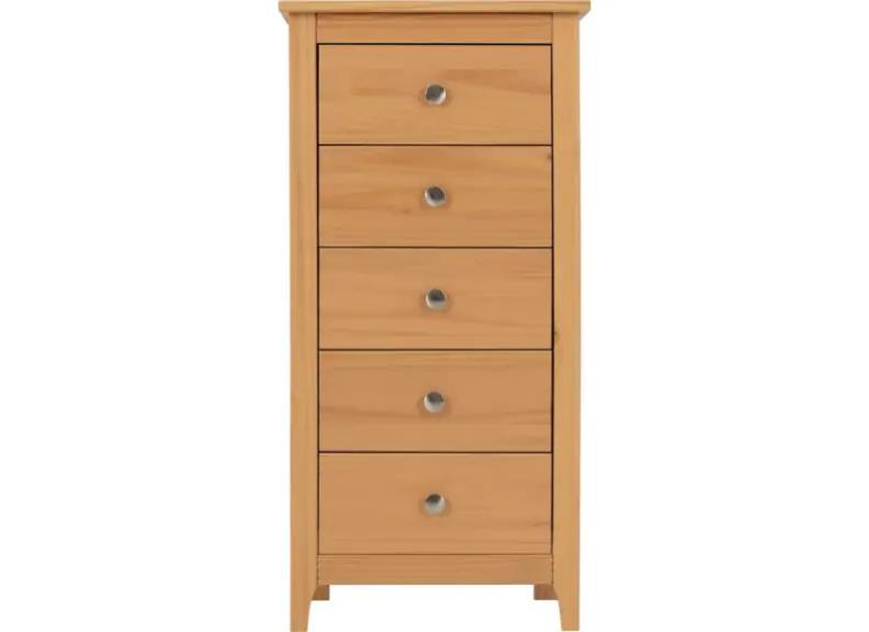 Oslo Pine 5 Drawer Chest - front