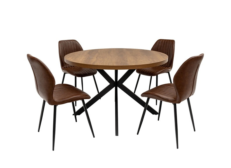 Panama Round Dining Tables W/Four Fontana Chairs