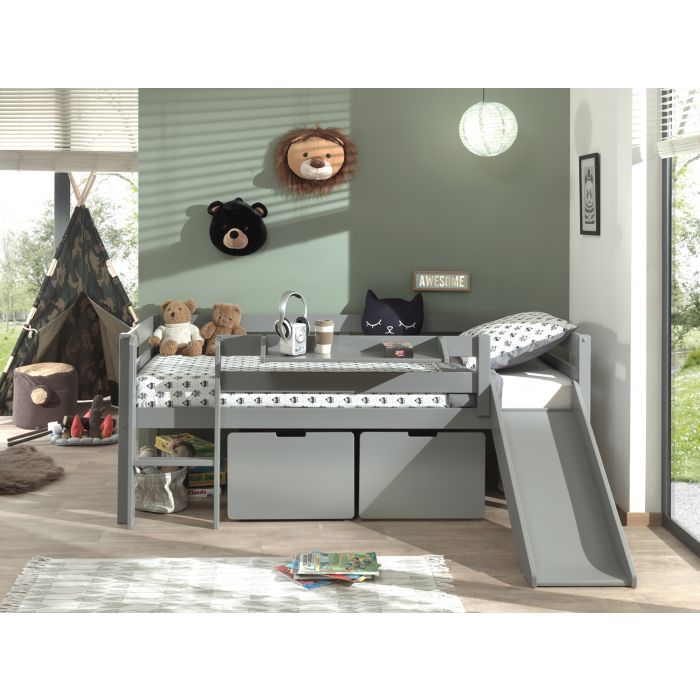 PINO Set of 2 Drawers for Mid Sleeper H85cm – Grey Storage Solution (VIP)