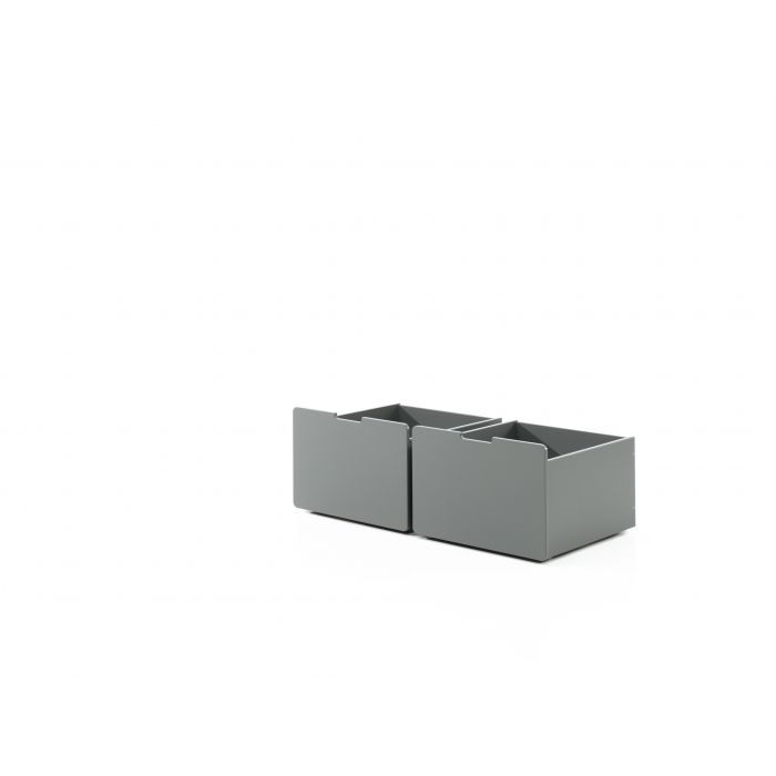 PINO Set of 2 Drawers for Mid Sleeper H85cm – Grey Storage Solution (VIP)