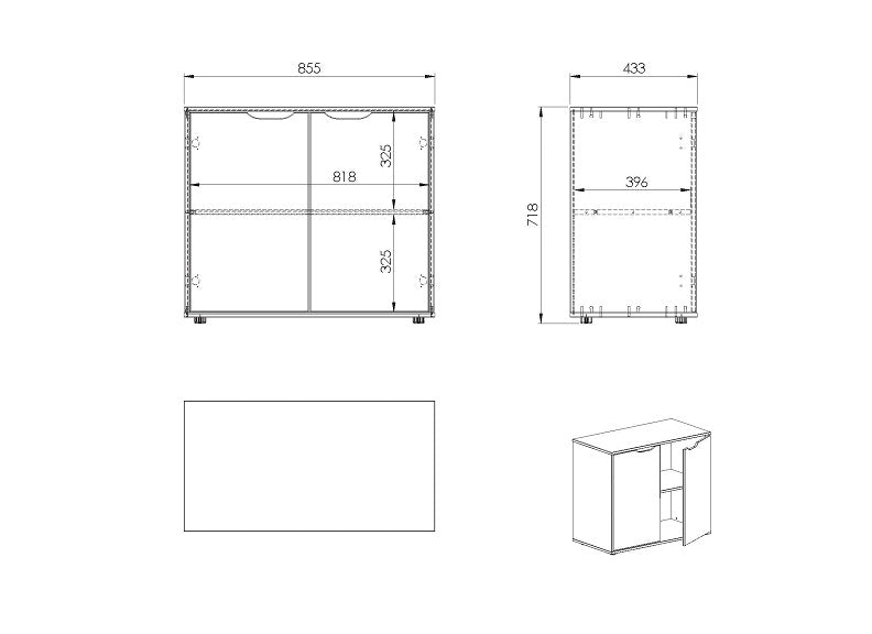 Pino Cupboard - dimensions
