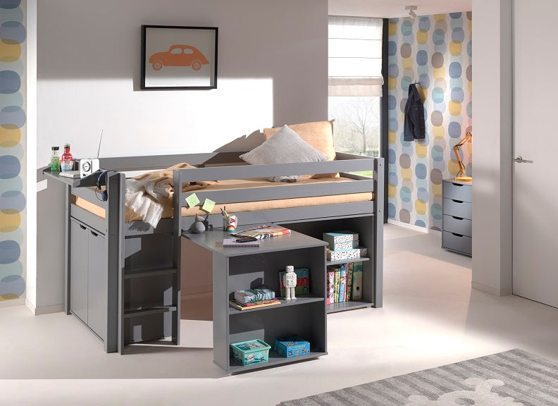 Pino Grey Mid Sleeper W/Furniture