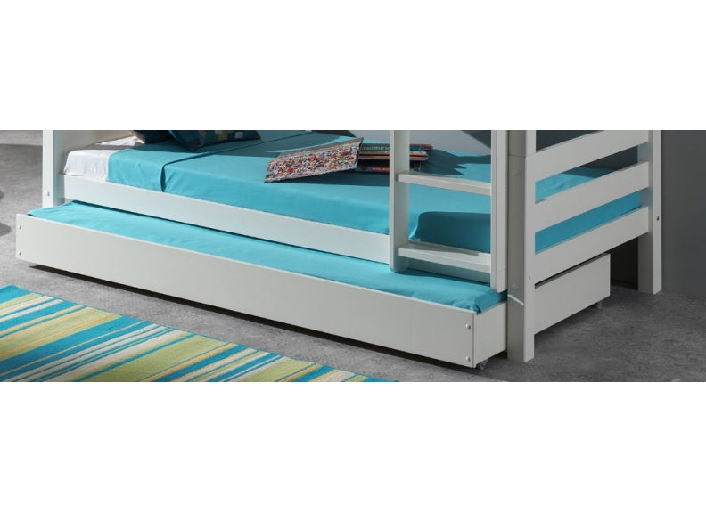Pino White Bed & Trundle