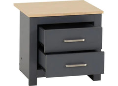 Portland Grey Bedside - open