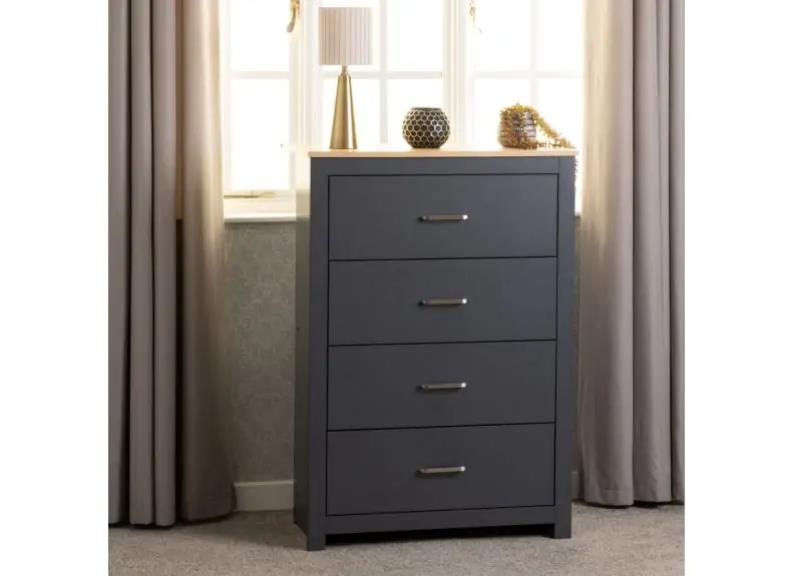 Portland Grey Four Drawer Chest