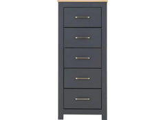 Portland Grey Five Drawer Chest