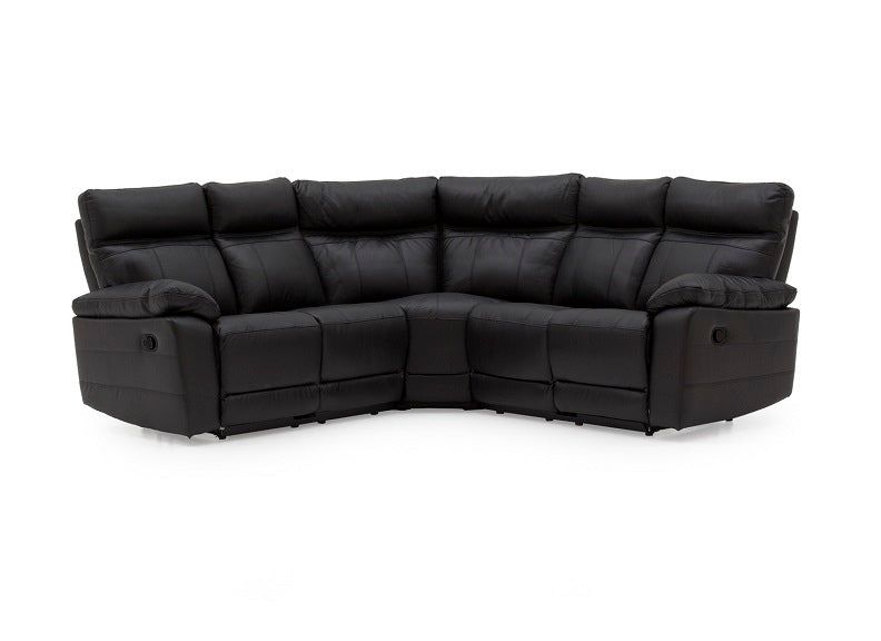 Positano Black Manual Reclining Corner Sofa - only