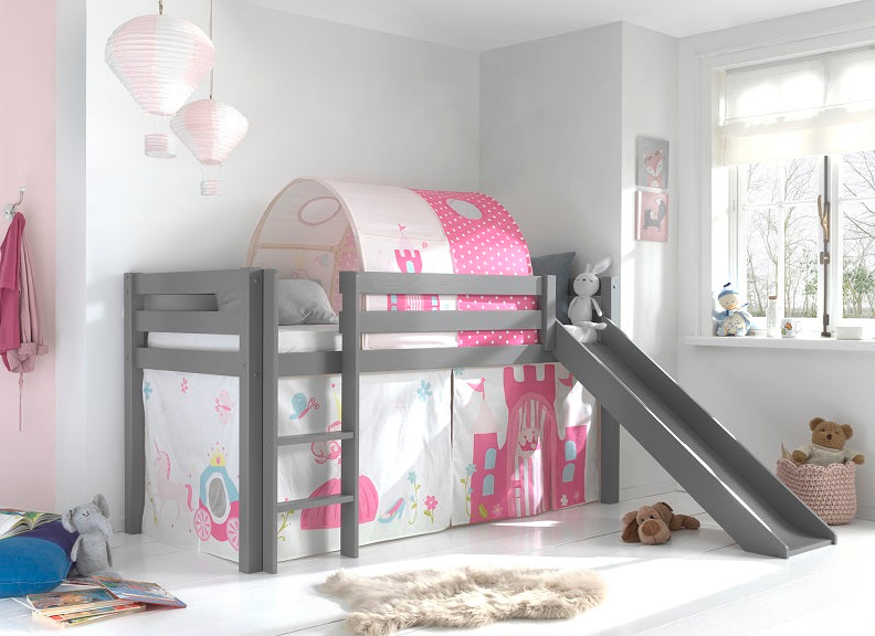 Pino Mid Sleeper W/Slide & Optional Bed Set