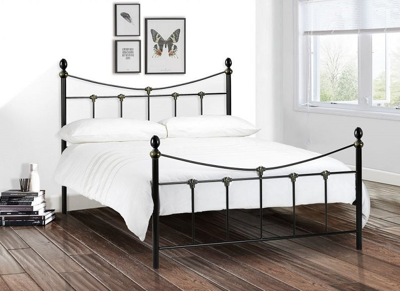 Rebecca Satin Black Bed - room