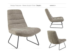 Reese Taupe Accent Chairs - c/o