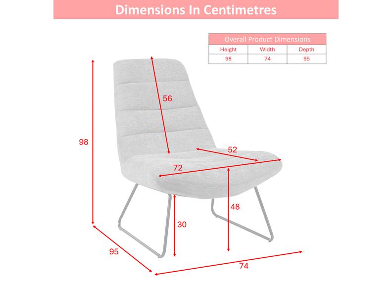 Reese Accent Chair - dimensions