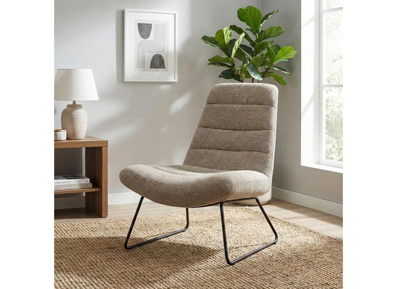 Reese Taupe Accent Chair - room