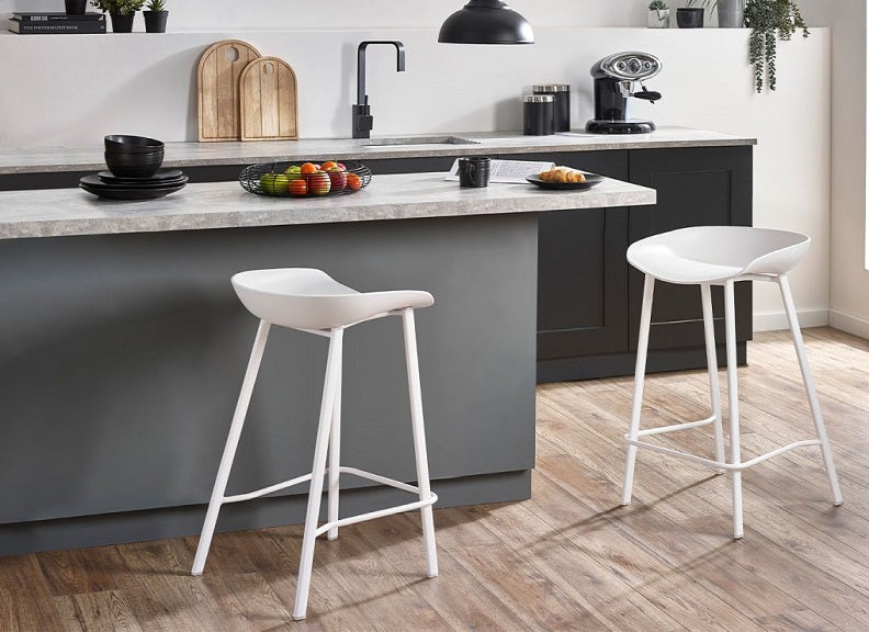 Renzo White Bar Stool - room