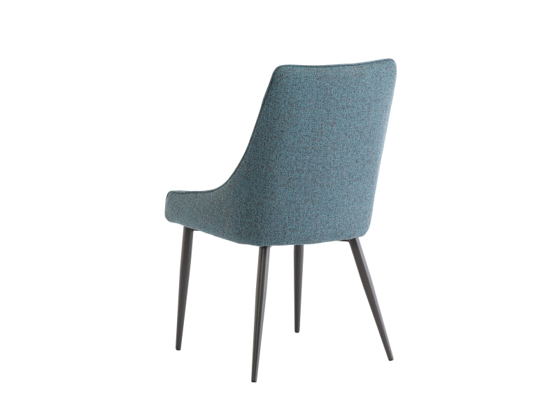 Rimini Teal Fabric Chair - rear